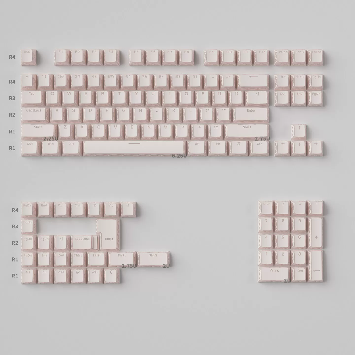 XVX PRISM Refraction Shine-Through Cherry Profile 130-Key PBT Keycap Set