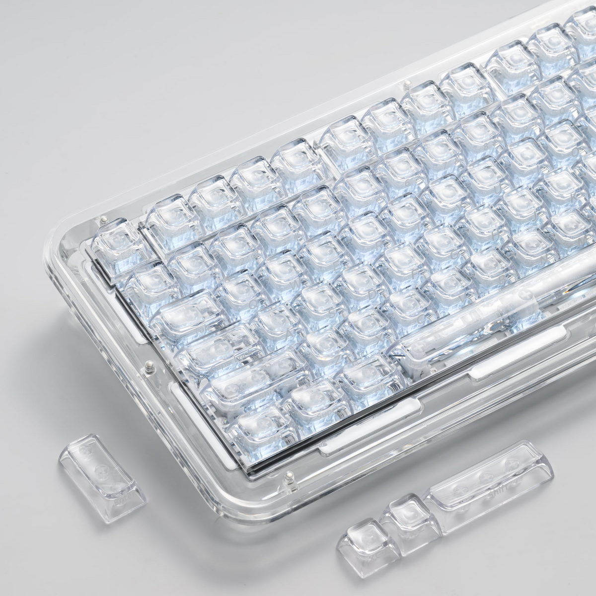 XVX Arctic Transparent SA Profile Double-Shot 128-Key PC Keycap Set