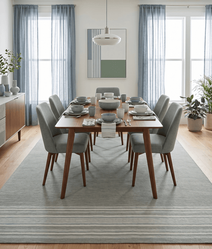 Gray Modern Style Hand Tufted Wool Area Rug