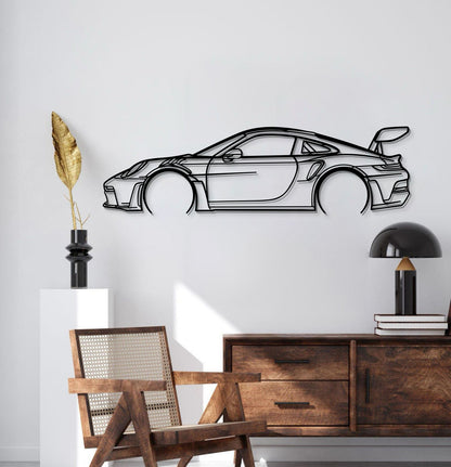 911 GT3 RS Model 992 Detailed Metal Car Wall Art - MT0859