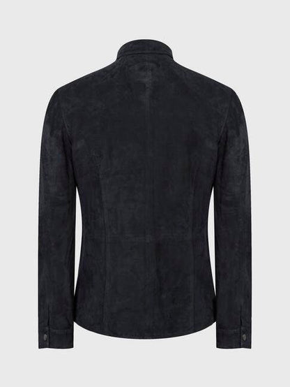 Handmade Bandeo Collar Leather Jacket