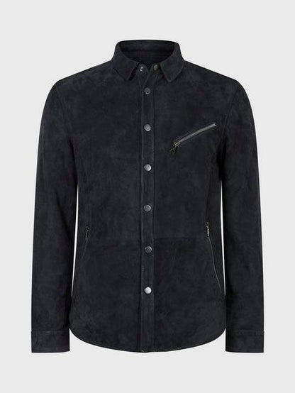 Handmade Bandeo Collar Leather Jacket