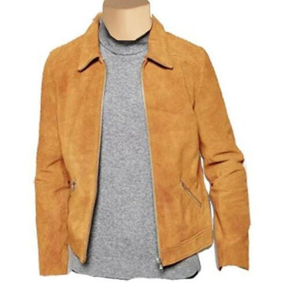 Handmade Collared Suede Leather Jacket