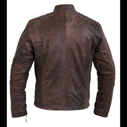 Handmade Floyd's Vintage Copper Cafe Racer Style Leather Jacket