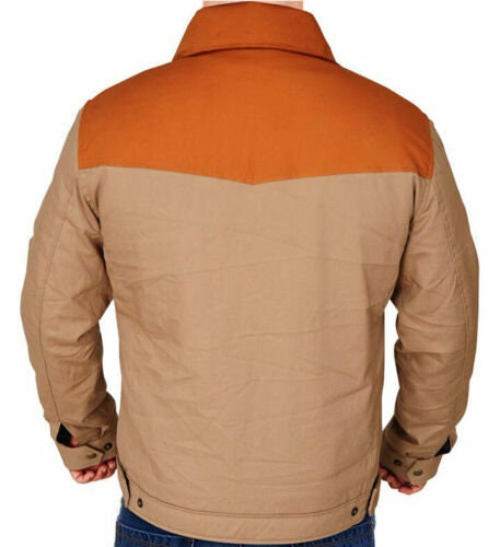 Handmade  Yellowstone Kevin Costner John Dutton Brown Cotton Jacket