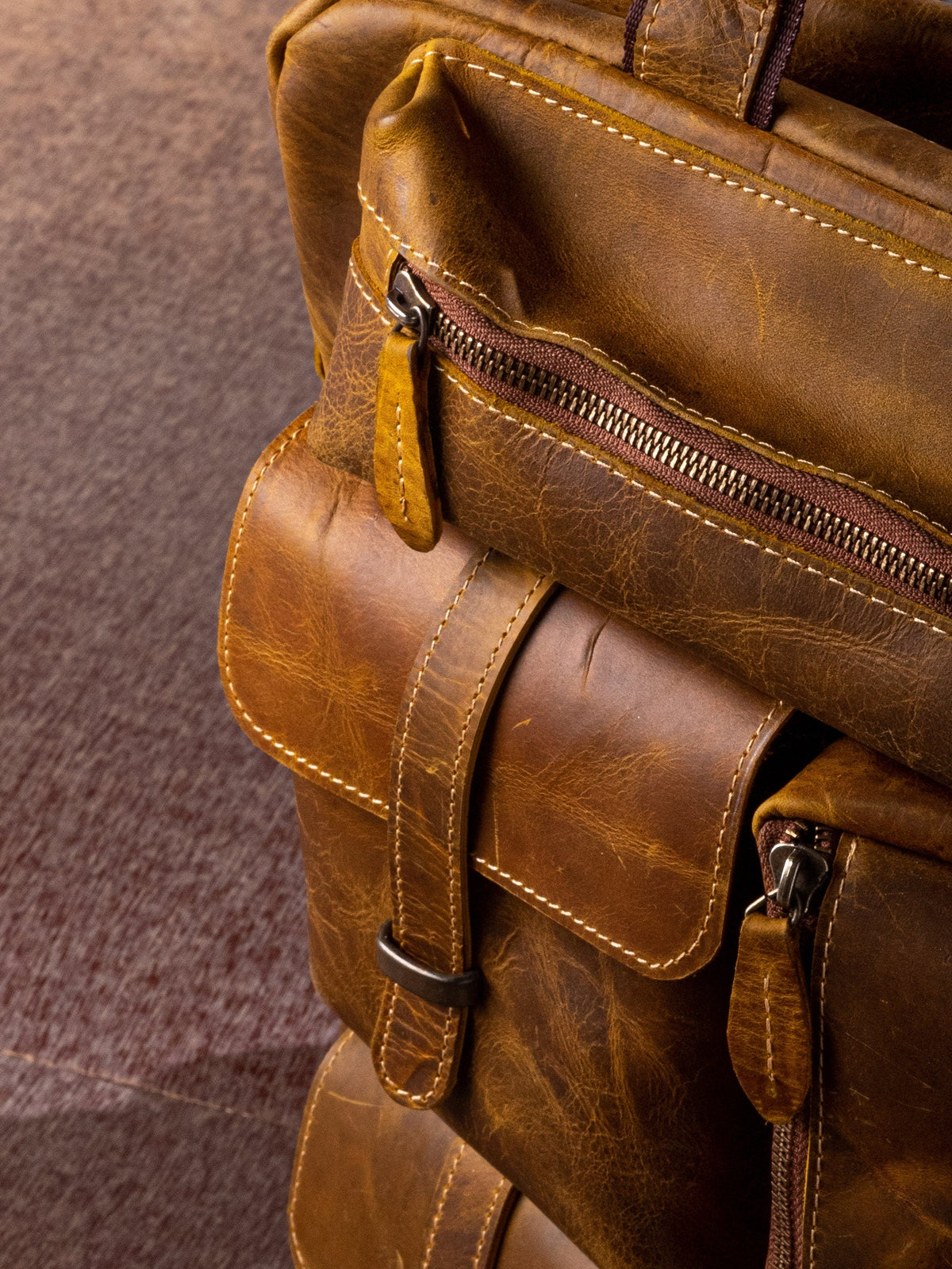Heritage Nomad Leather Backpack by Ox and Bulls
