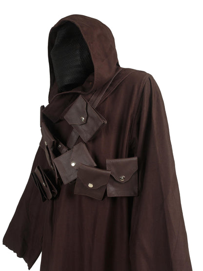The Jedi Cloak Handcrafted Desert Nomad Cloak with Leather Chest Straps - Ox and Bulls Exclusive