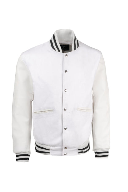 Weeknd  Varsity Jacket White and Black Varsity  Handmade Cosplay Customizable