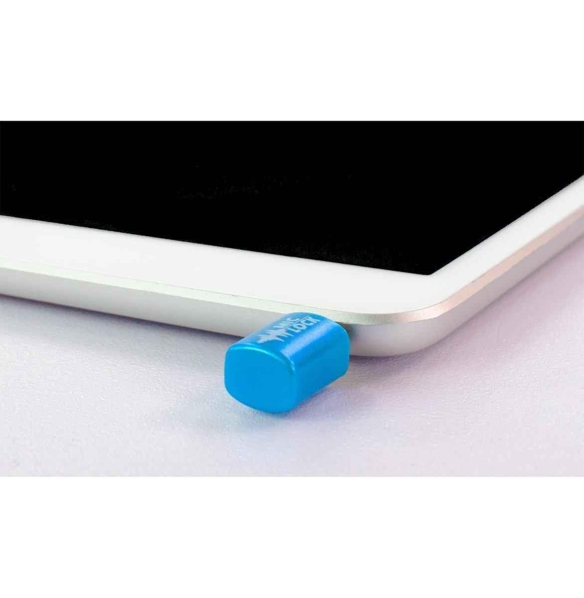 Mic-Lock 3.5mm Mini Single Ended  Microphone Blocker Blue