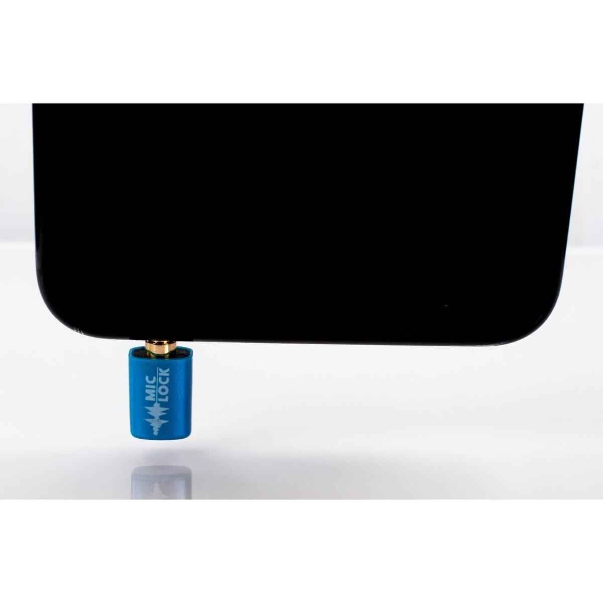 Mic-Lock 3.5mm Mini Single Ended  Microphone Blocker Blue