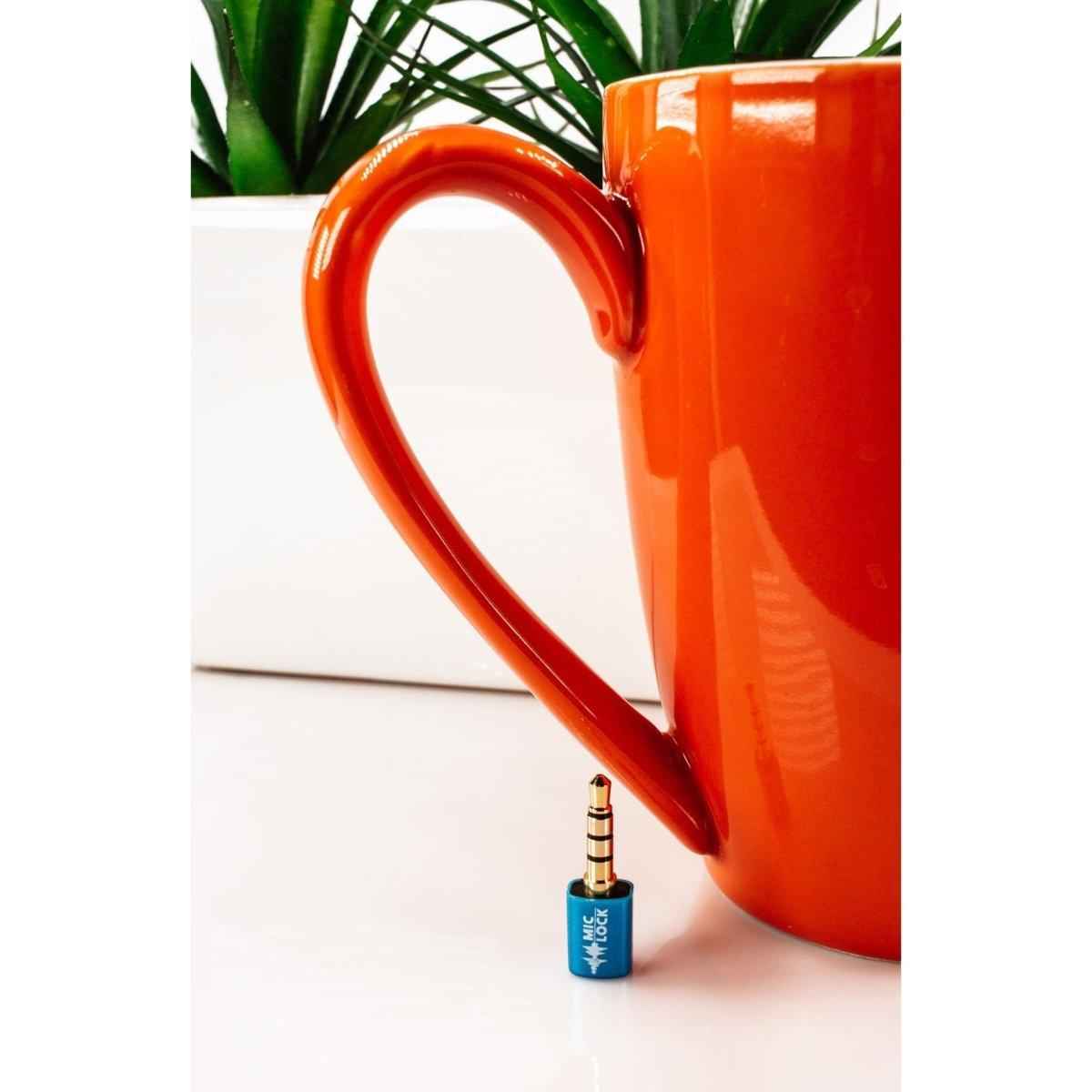 Mic-Lock 3.5mm Mini Single Ended  Microphone Blocker Blue