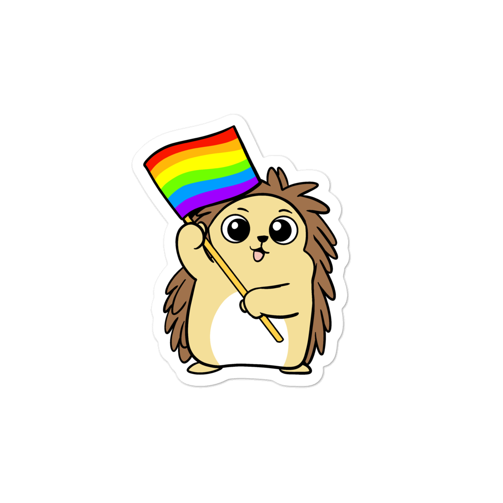 LGBTQ Porcupine Cartoon - Bubble-free stickers