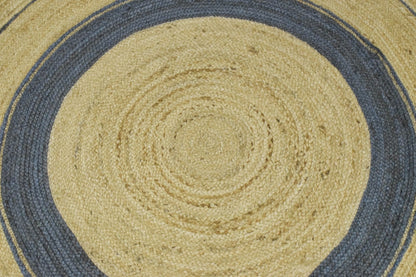100% ALL NATURAL FIBER HAND BRAIDED BOHO ROUND JUTE RUG | JR25R