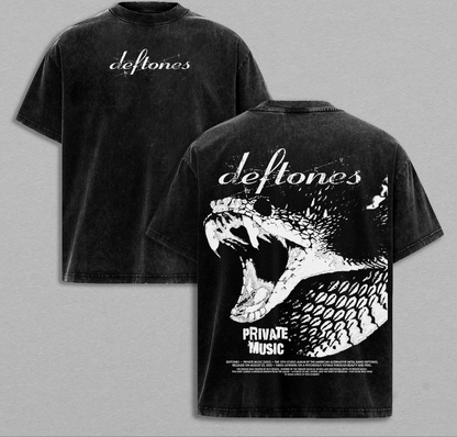 Deftones Private Music Album – Washed Tee Cotton Menswear Top  | SEP 34