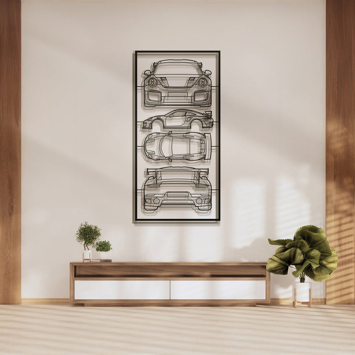 911 GT2 RS Quad Profile Metal Frame Silhouette - MT1462