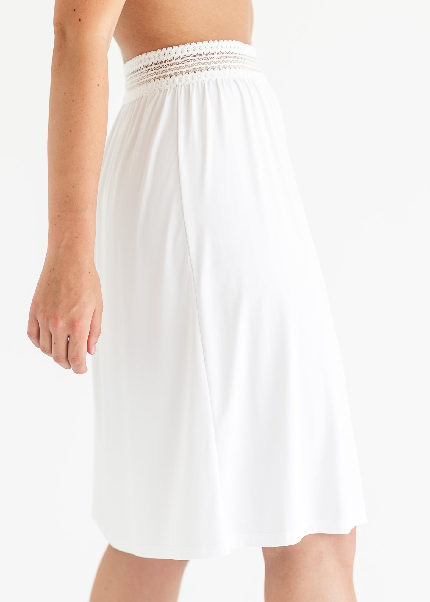 Women's White Half Slip